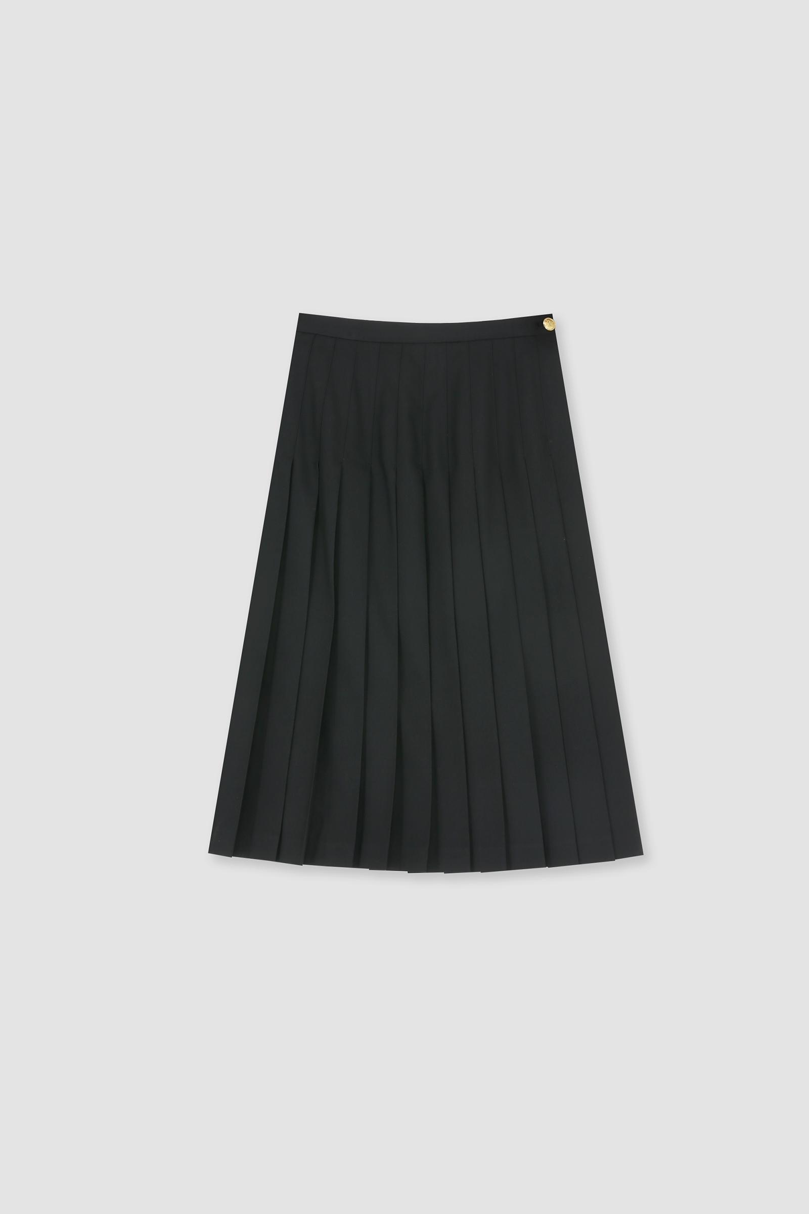 [8th] Gold Button Pleats Skirt