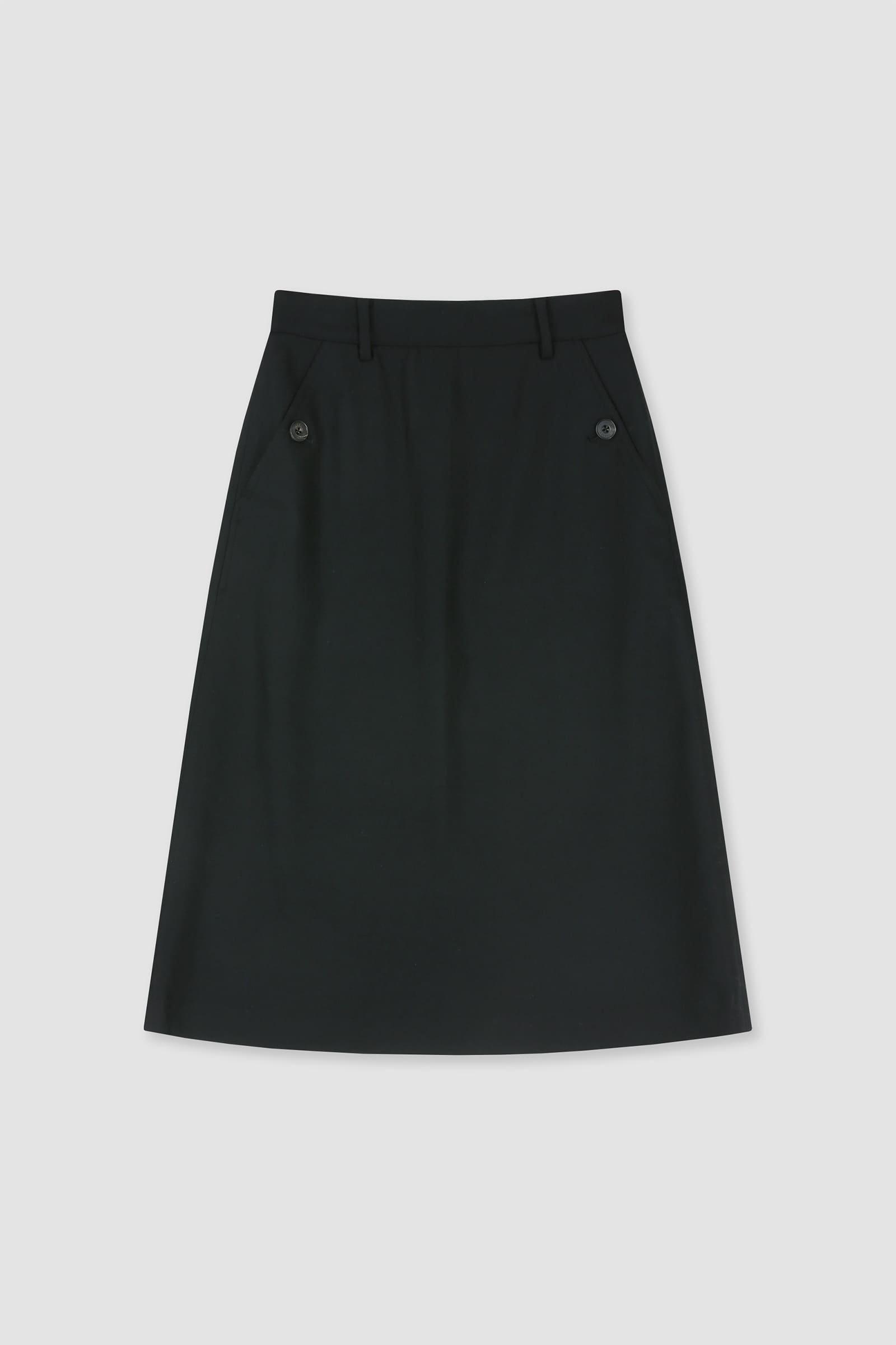 [2nd] Button Wool Skirt