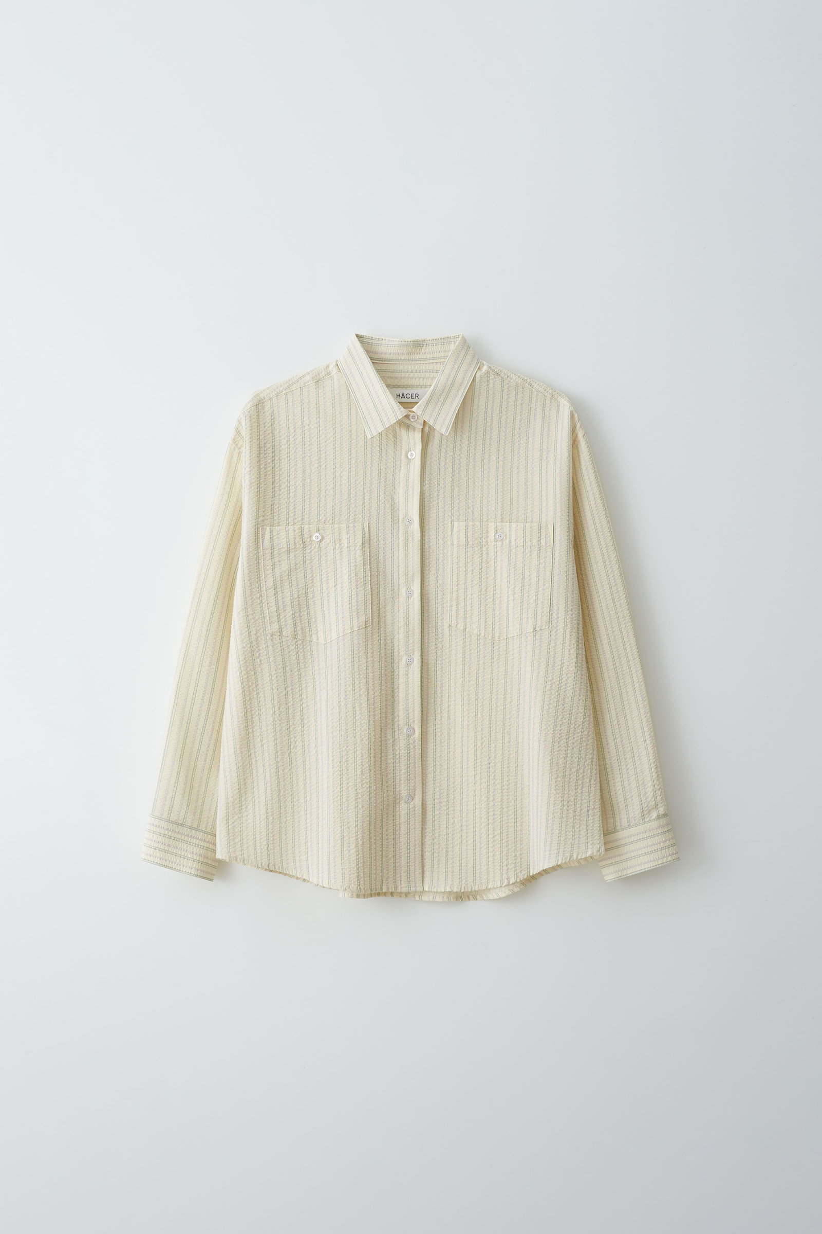 [2nd] Seersucker Stripe Shirt