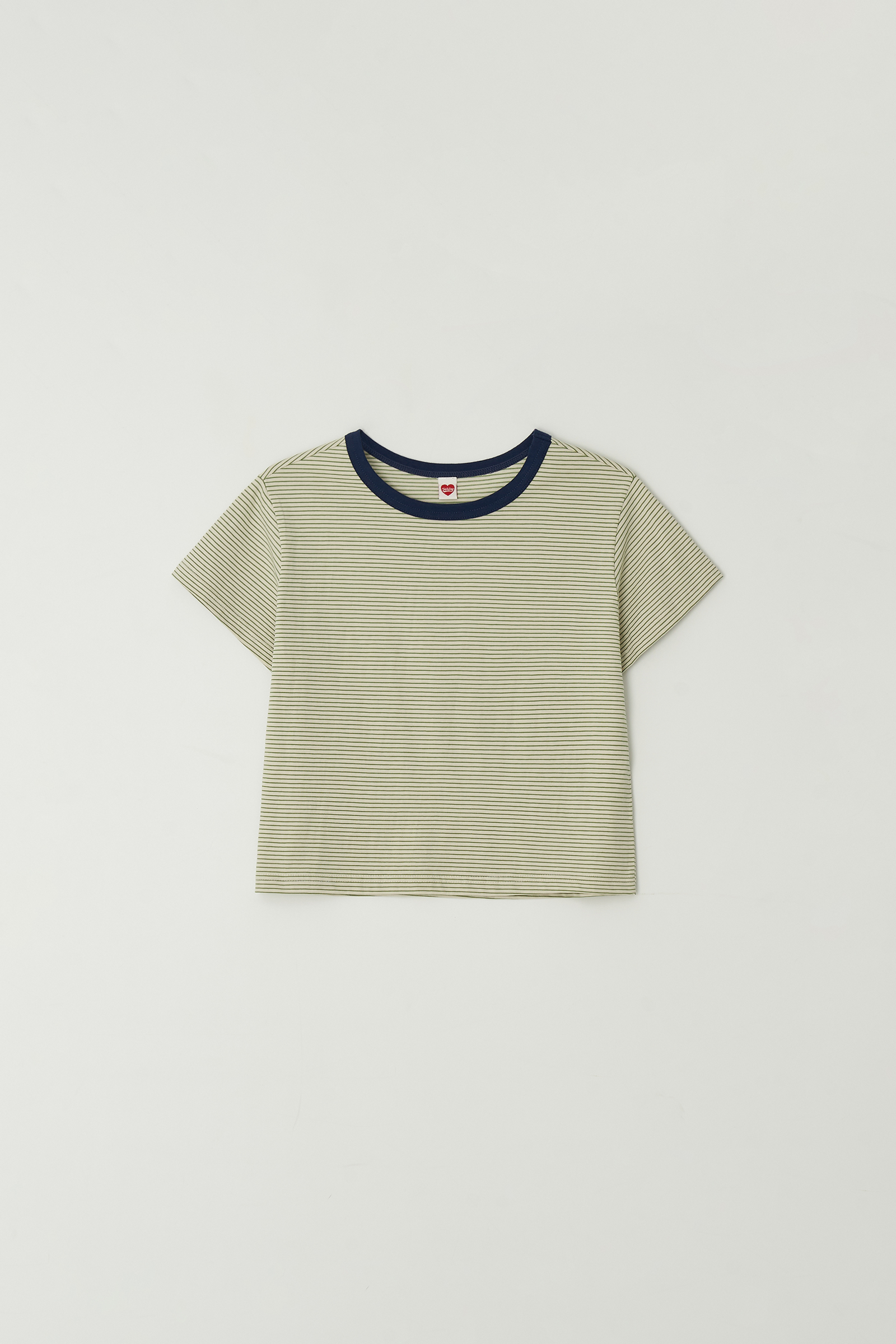 [2nd] Crop Stripe T-Shirt